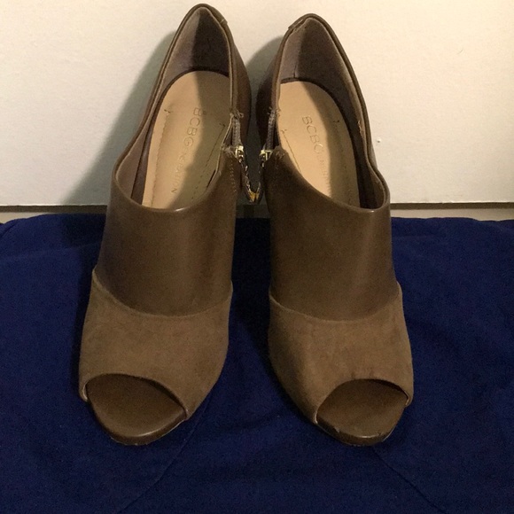 BCBGeneration Shoes - BCBG Generation, Tan, Bootie Heels.